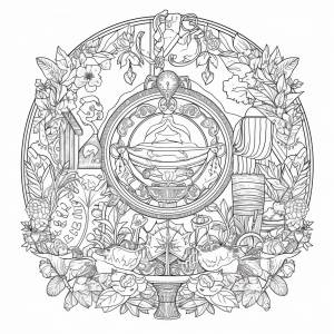 Раскраски антистресс для взрослых  онлайн и  с сайта razykrashki