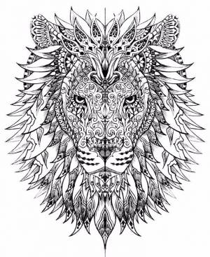 Animals coloring pages for adults to download and print for free