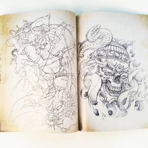 Новейшая японская традиционная татуировка, флеш-книга, Будда, Ганеша, кои, Hannya, , 43 страницы