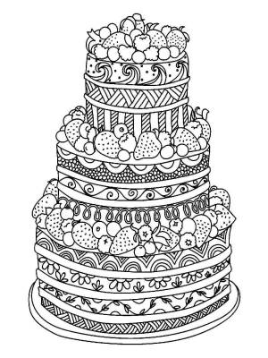Раскраски Торт
