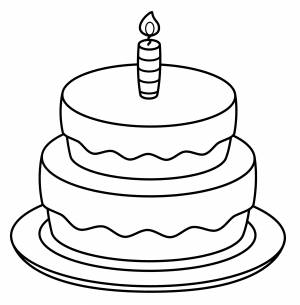 Раскраска Праздничный торт