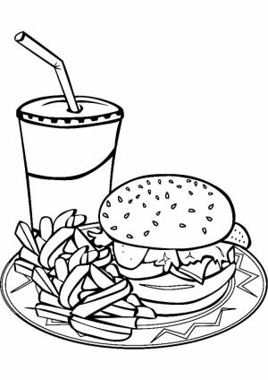 Продукты раскраска для детей