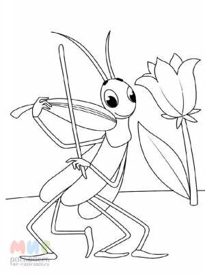 Раскраска Кузнечик