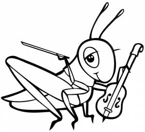 Раскраска Кузнечик