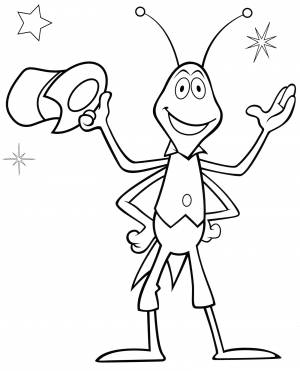 Раскраска Кузнечик Флип