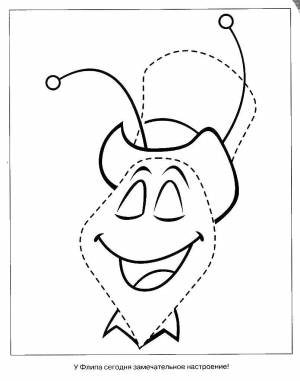 Раскраски Раскраска Кузнечик флип