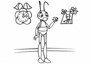 Раскраска Кузнечик