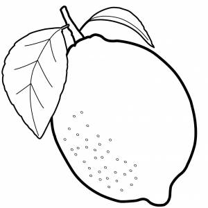 Раскраски Раскраска Лимон фрукты