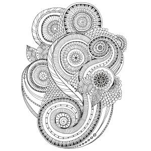 Раскраска Узор изгибов