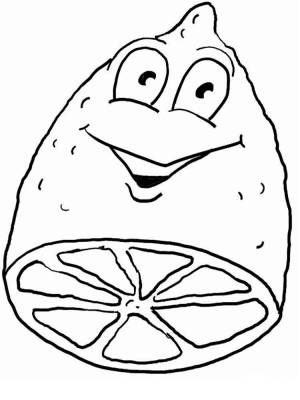 Раскраска Лимон