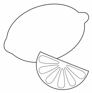 Раскраска Желтый лимон