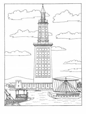 Раскраска Маяк