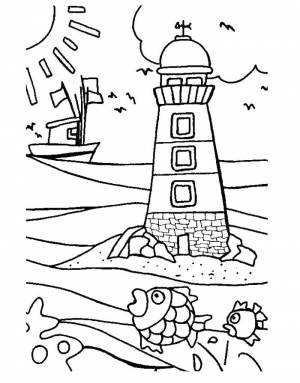 Раскраски маяк, Раскраска маяк