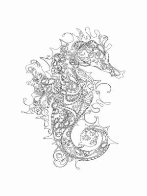 Раскраски Морской конек Aнтистресс