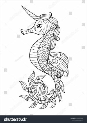 Стоковая векторная графика «Sea Doodle Antistress Coloring Book Page»
