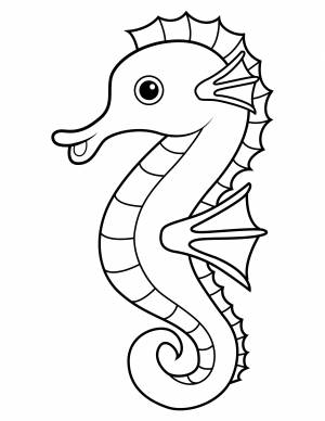 Морской конек рисунок