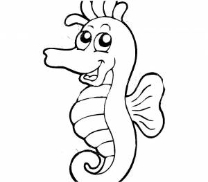 Раскраска Морской Конек