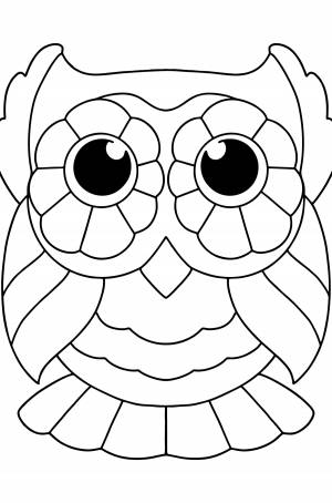 Раскраска Сова Орнамент ♥ Онлайн и !