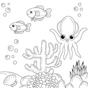 Раскраски морской узор