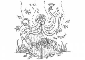 Раскраски Морские животные, Качественные бесплатные раскраски