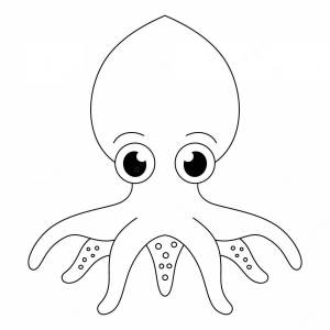 Осьминог раскраска для детей