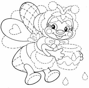 Пчела Раскраска