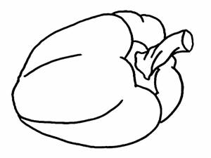 Раскраски Раскраска Перец овощи овощи