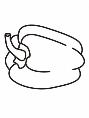 Раскраски перец, Раскраска Болгарский перец овощи