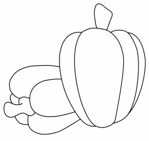 Раскраска Болгарский перец