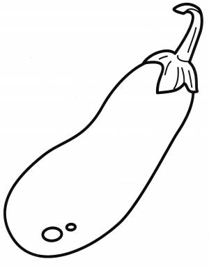 Раскраска Плод баклажана