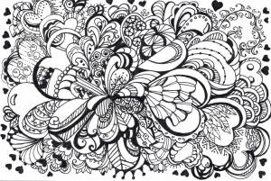 Раскраски Раскраска Сложный узор с мелкими деталями Антистресс, Сайт раскрасок