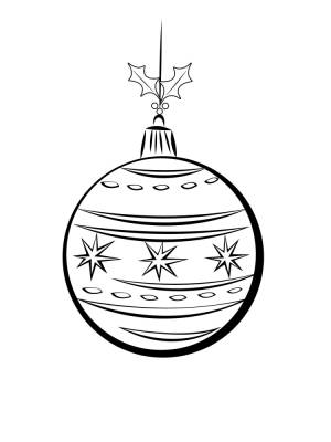 Раскраска зимний шар