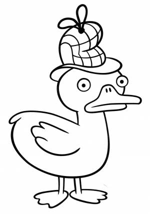 Раскраска Утка-тив