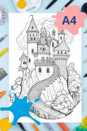 Раскраска антистресс Замок