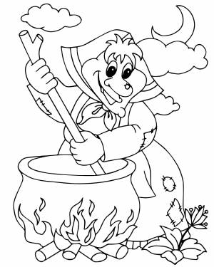 Баба Яга варит суп