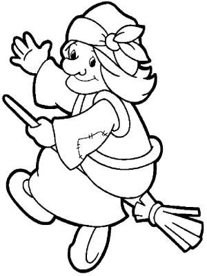 БАБА ЯГА  РАСКРАСКИ