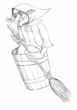 Как нарисовать Бабу-Ягу