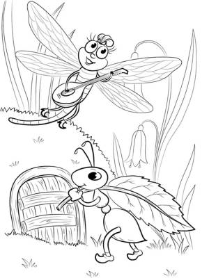 Раскраска Басни Крылова 13