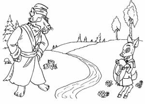 Раскраска Басни Крылова 4