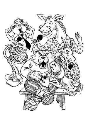 Раскраска Басни Крылова 2