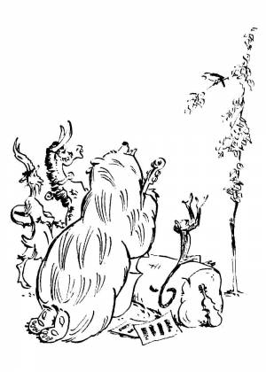 Басня крылова квартет раскраска