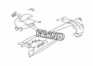 Раскраска Лебедь Щука И Рак