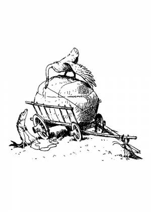 Лебедь рак и щука раскраска