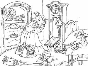 Раскраска Волк и семеро козлят 18