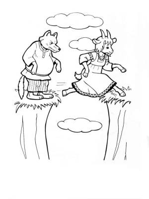 Раскраска Волк и семеро козлят 6