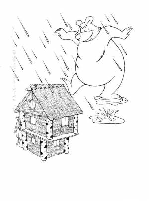 Раскраски волк, Раскраска Волк и семеро козлят Сказки