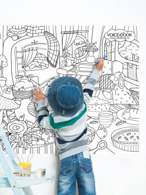 Гигантская раскраска Волк и семеро козлят