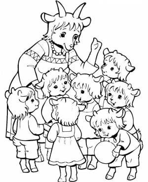 Раскраски Волк и семеро козлят афиша