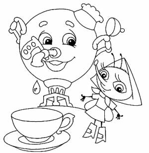 Раскраски муха цокотуха