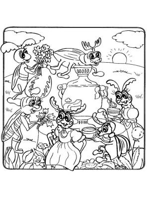 Раскраски Муха-Цокотуха